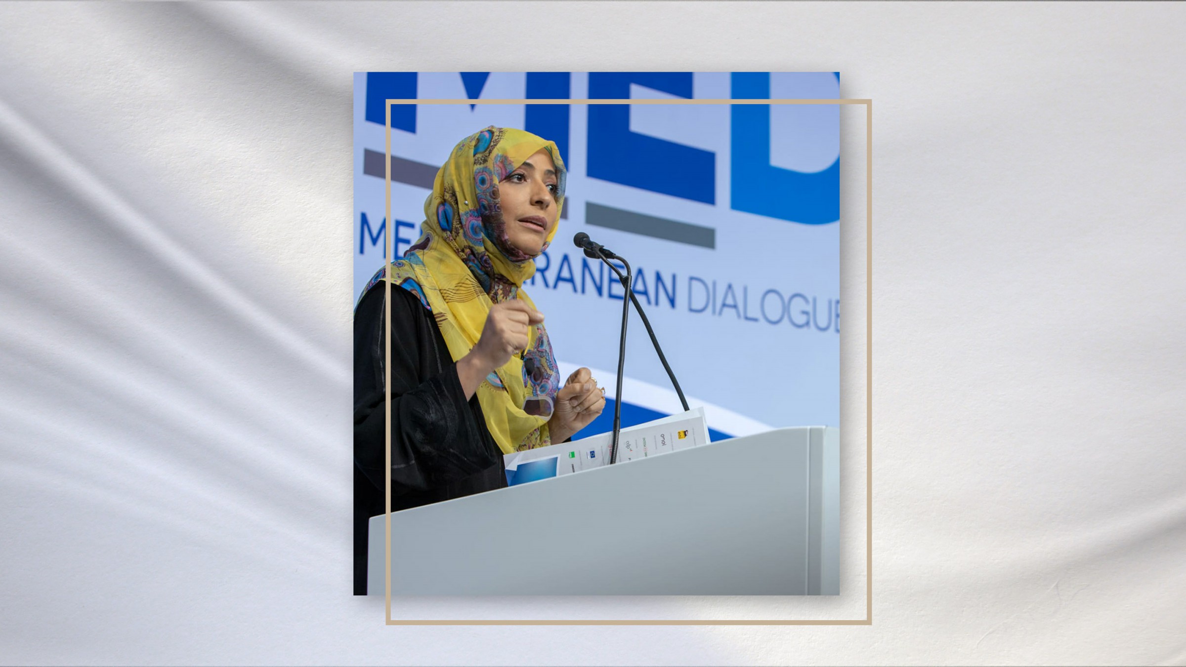 Speech by Mrs. Tawakkol Karman at Rome MED 2019 Conference – Italy