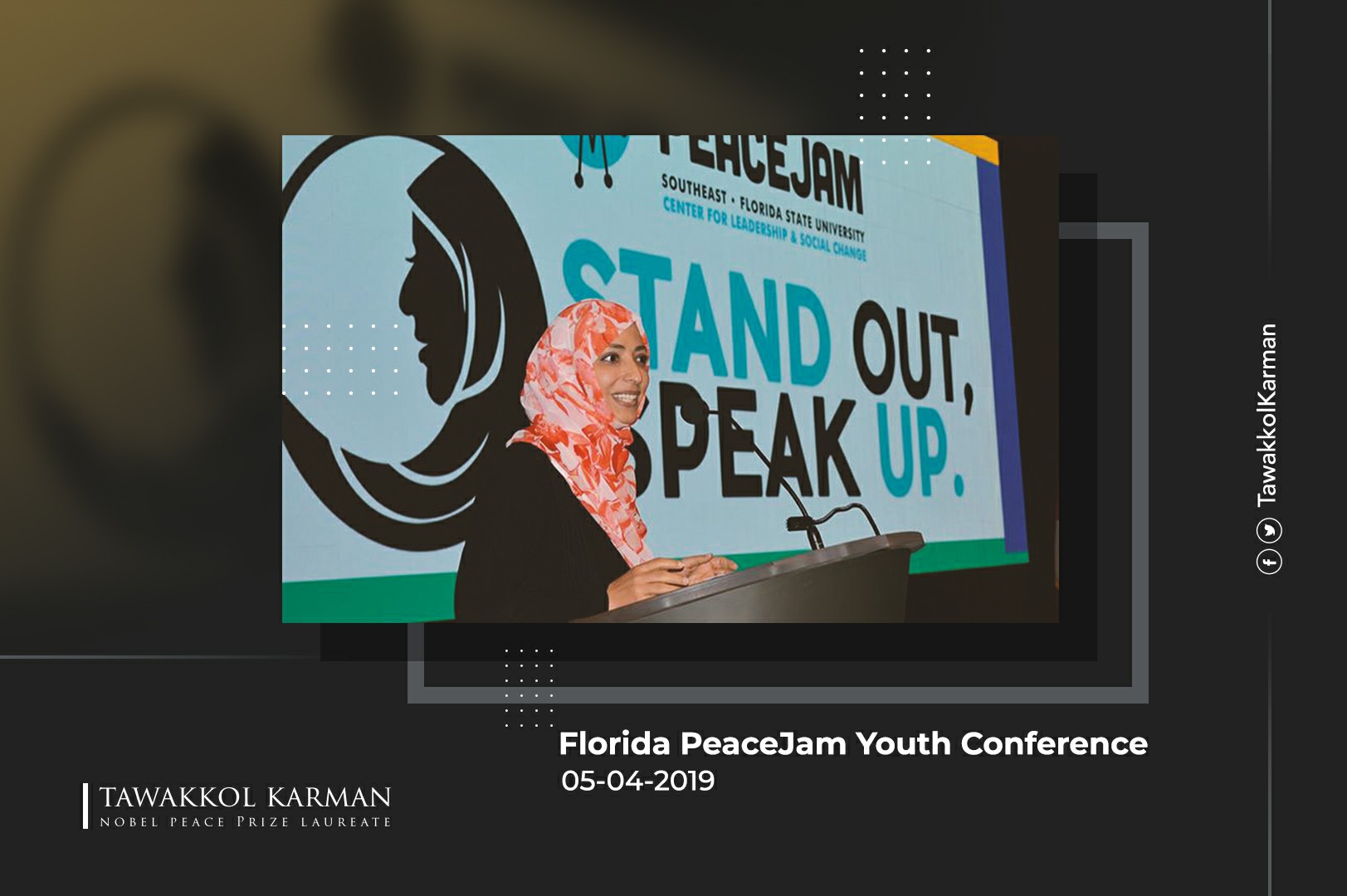 Tawakkol Karman’s Speech at the Florida PeaceJam Youth Conference