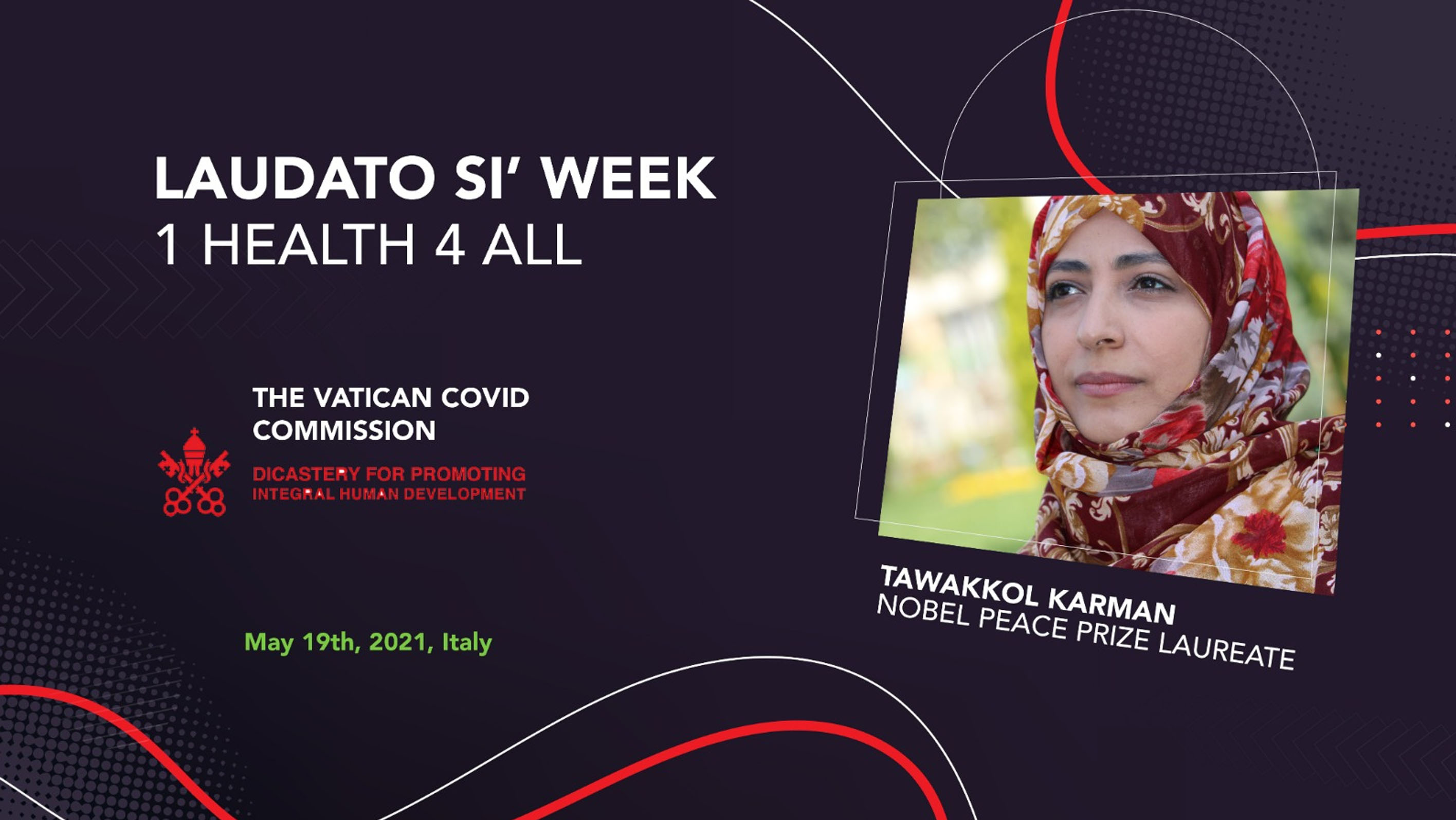 Tawakkol Karman receives invitation from Vatican to participate in ONE Health for All