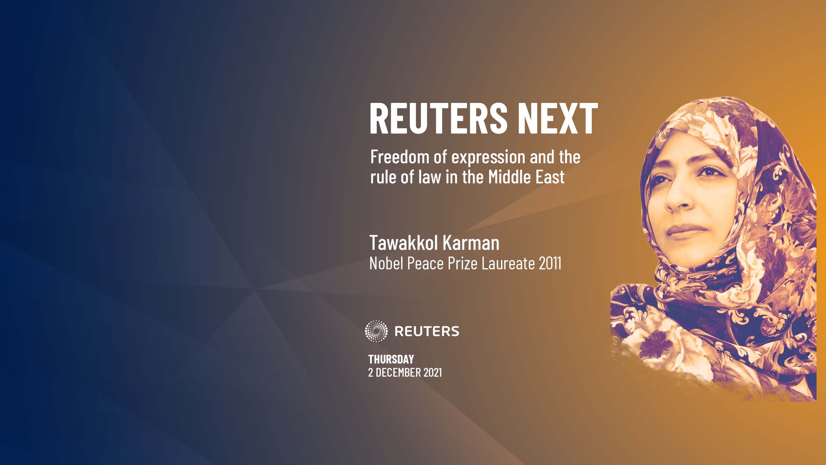 Mrs. Karman to take part in Thomson Reuters' virtual global conference