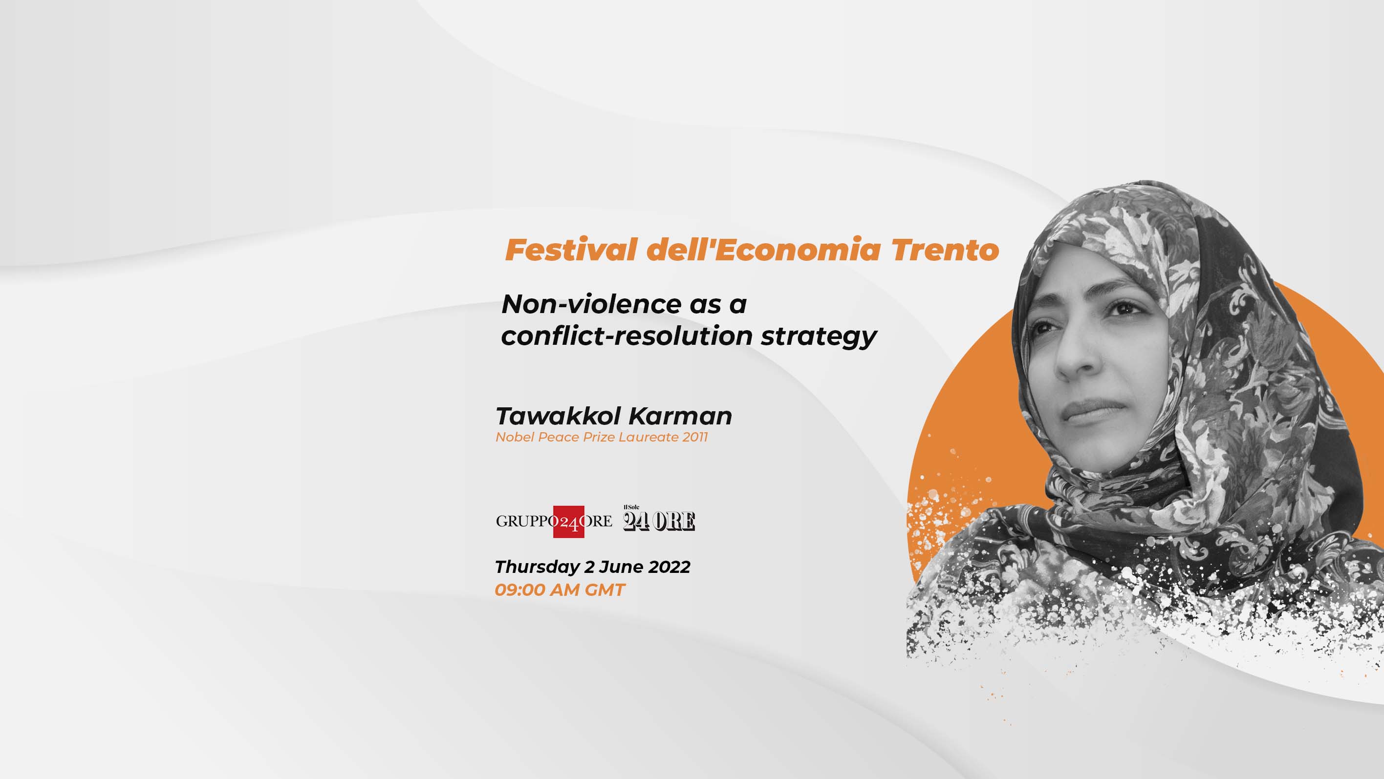 Tawakkol Karman participates in Festival dell'Economia in Italy
