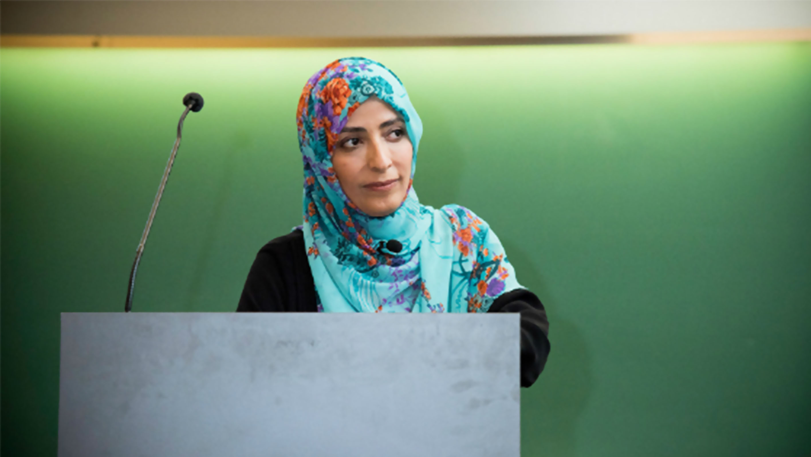 Nobel Peace Prize laureate Tawakkol Karman: “Change takes time, but it will come"